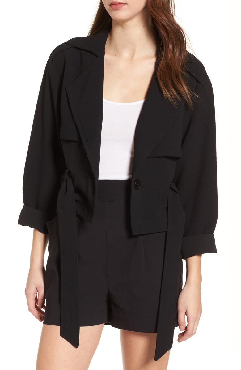 Leith Crop Trench Jacket, Main, color,