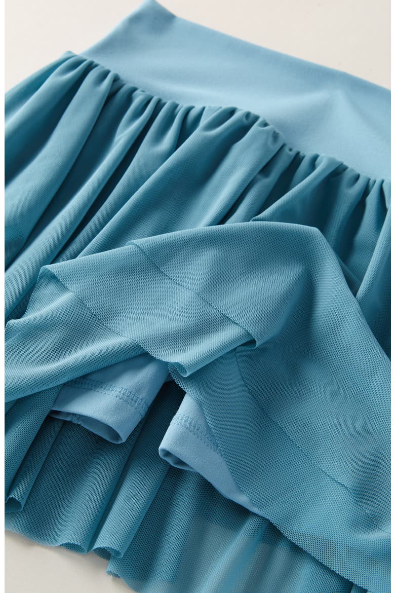Kids' Baseline Layered Mesh Skort, Alternate, color, BLUE ADRIATIC