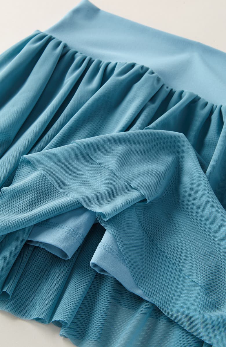 Recess Pickleball x Zella Kids' Baseline Layered Mesh Skort, Alternate, color, Blue Adriatic