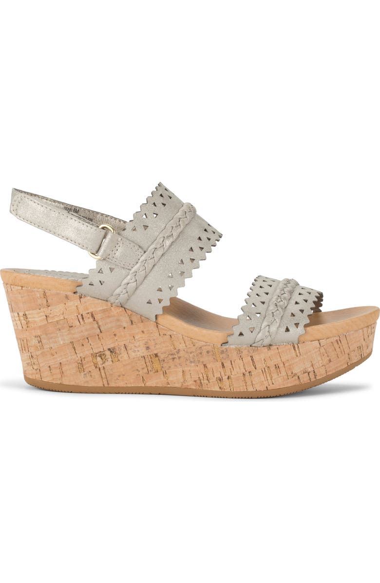BARETRAPS Rene Slingback Platform Wedge Sandal, Alternate, color, Champagne