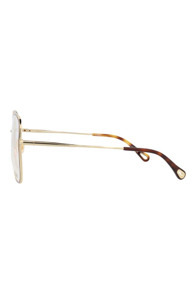 55mm Square Optical Glasses, Alternate, color, LIGHT GOLD TRANSPARENT