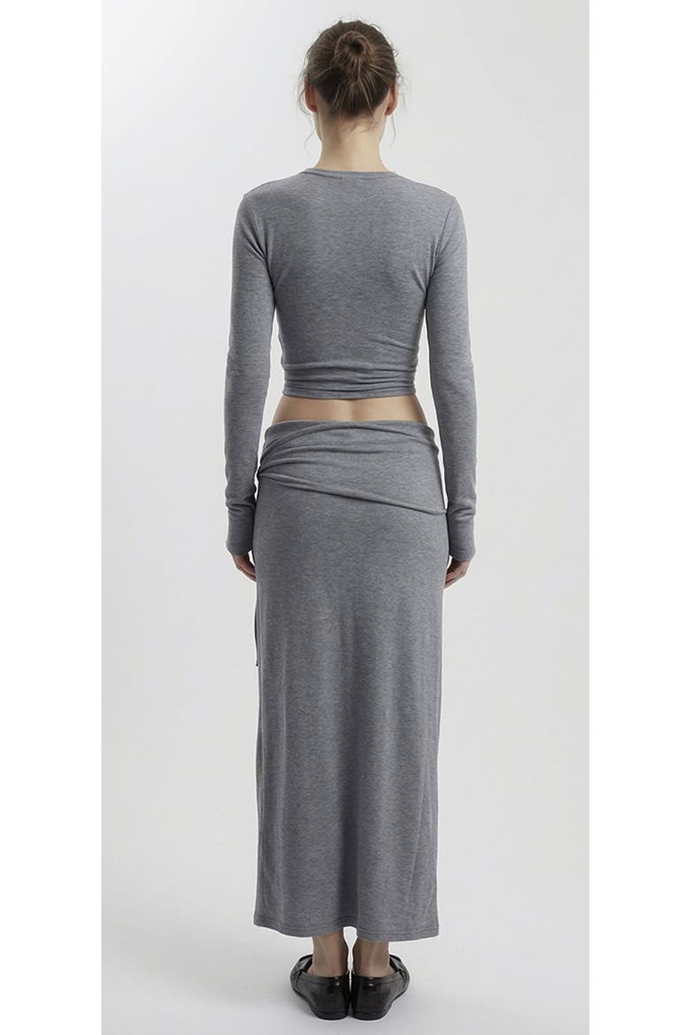 Papper Wrap Top, Alternate, color, GREY
