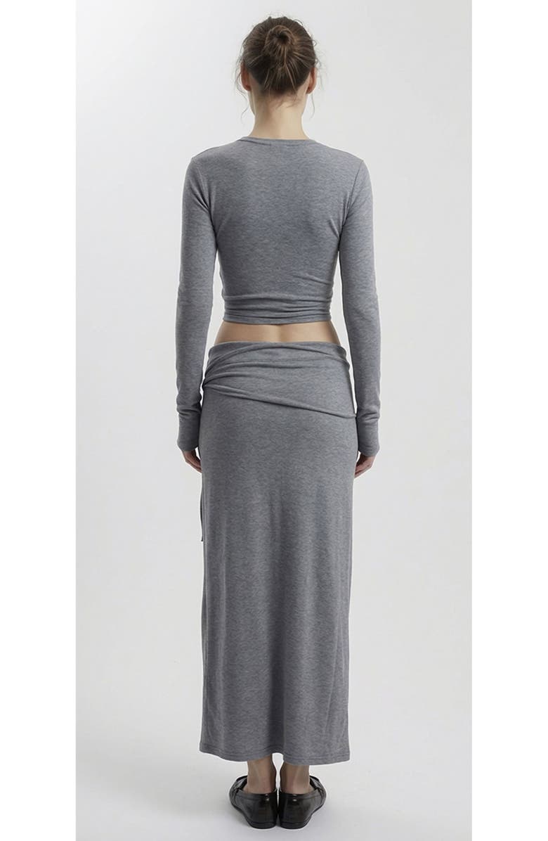 Mother of All Papper Wrap Top, Alternate, color, Grey