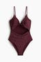 Burgundy/Polka Dot