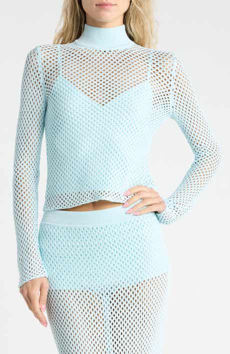 Bexley Pointelle Mock Neck Top