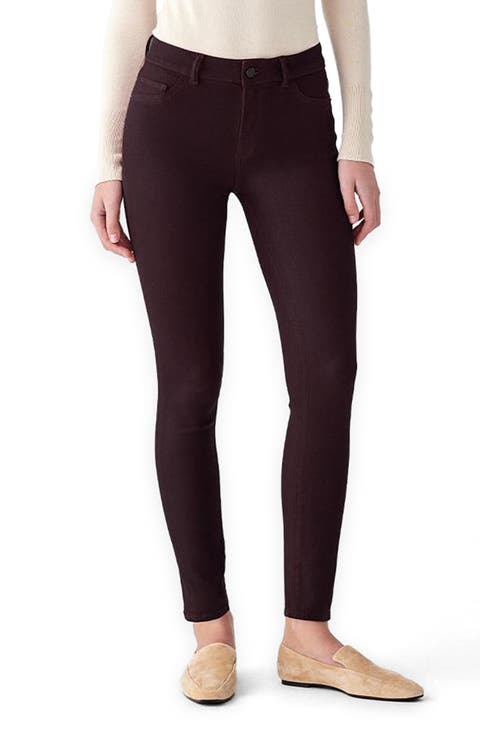 DL 1961 Florence Mid Rise Ankle Crop Skinny Jeans