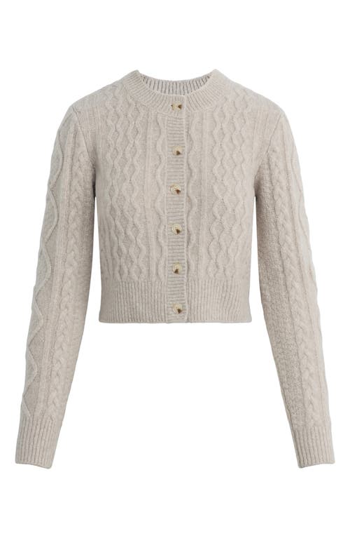 Favorite Daughter The Eleanor Merino Wool & Cashmere Blend Crop Cardigan In Gray