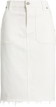 HIDDEN JEANS Raw Hem Denim Skirt