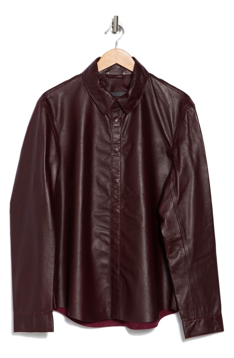 John Varvatos Travis Leather Shirt Jacket Nordstromrack