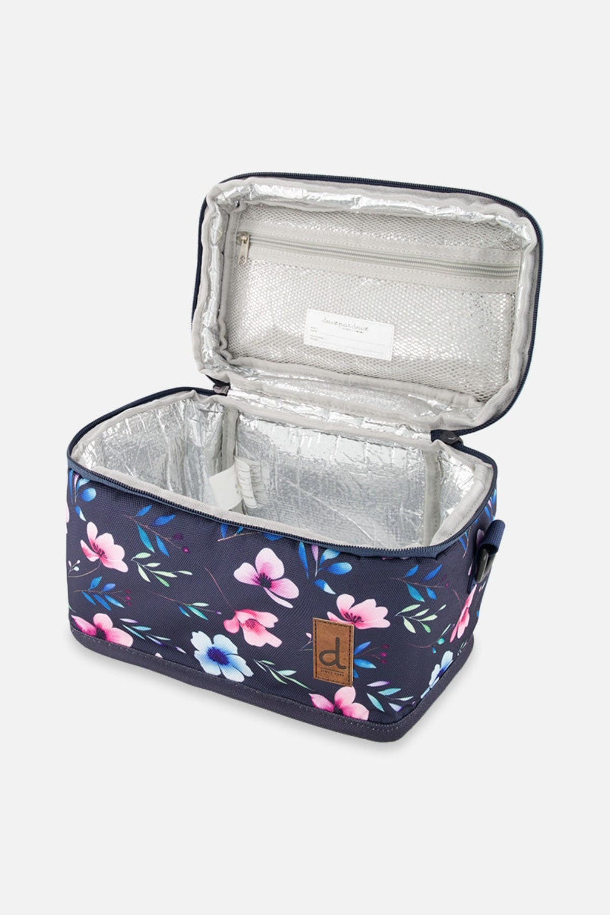 Deux par Deux Floral Practical Durable Everyday Lunch Box, Alternate, color, Blue Floral Print