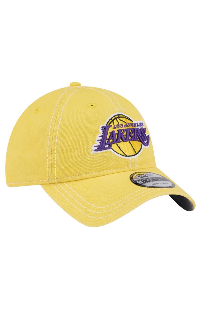 New Era Men's New Era Gold Los Angeles Lakers Pigment Dyed 9TWENTY Adjustable Hat, Alternate, color, Gold