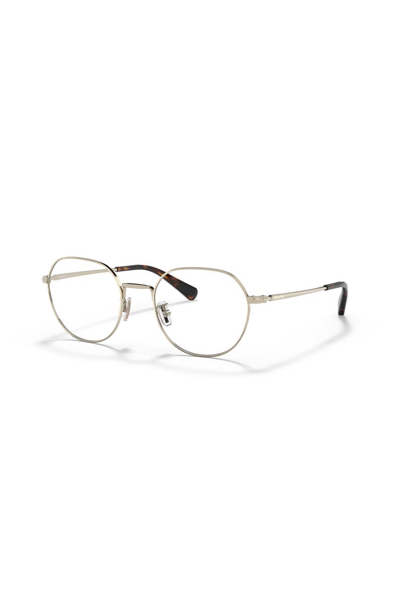 COACH 52mm Round optical glasses, Main, color, Gold