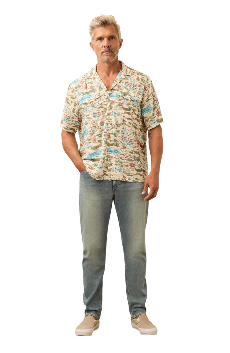 Faherty Bali Camp Shirt, Alternate, color, Nazare Shore