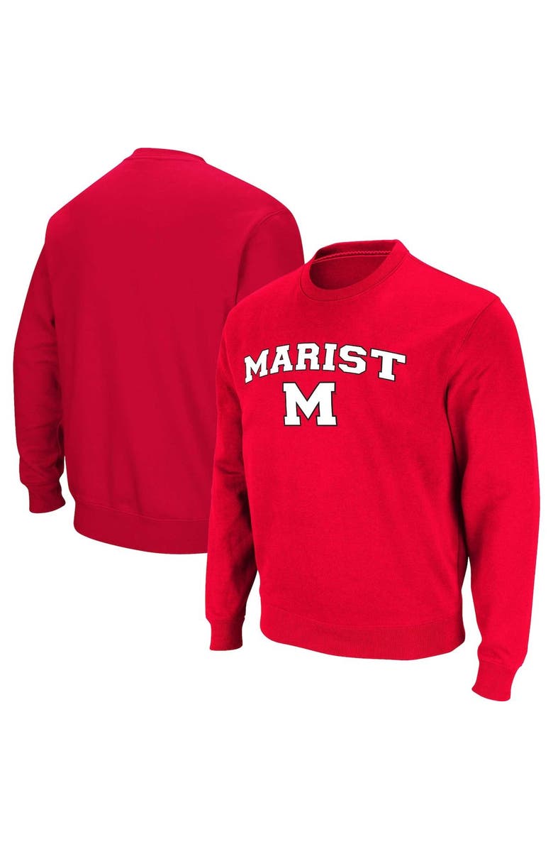 COLOSSEUM Men's Colosseum Red Marist Red Foxes Arch Over Logo Pullover Sweatshirt, Main, color, Red