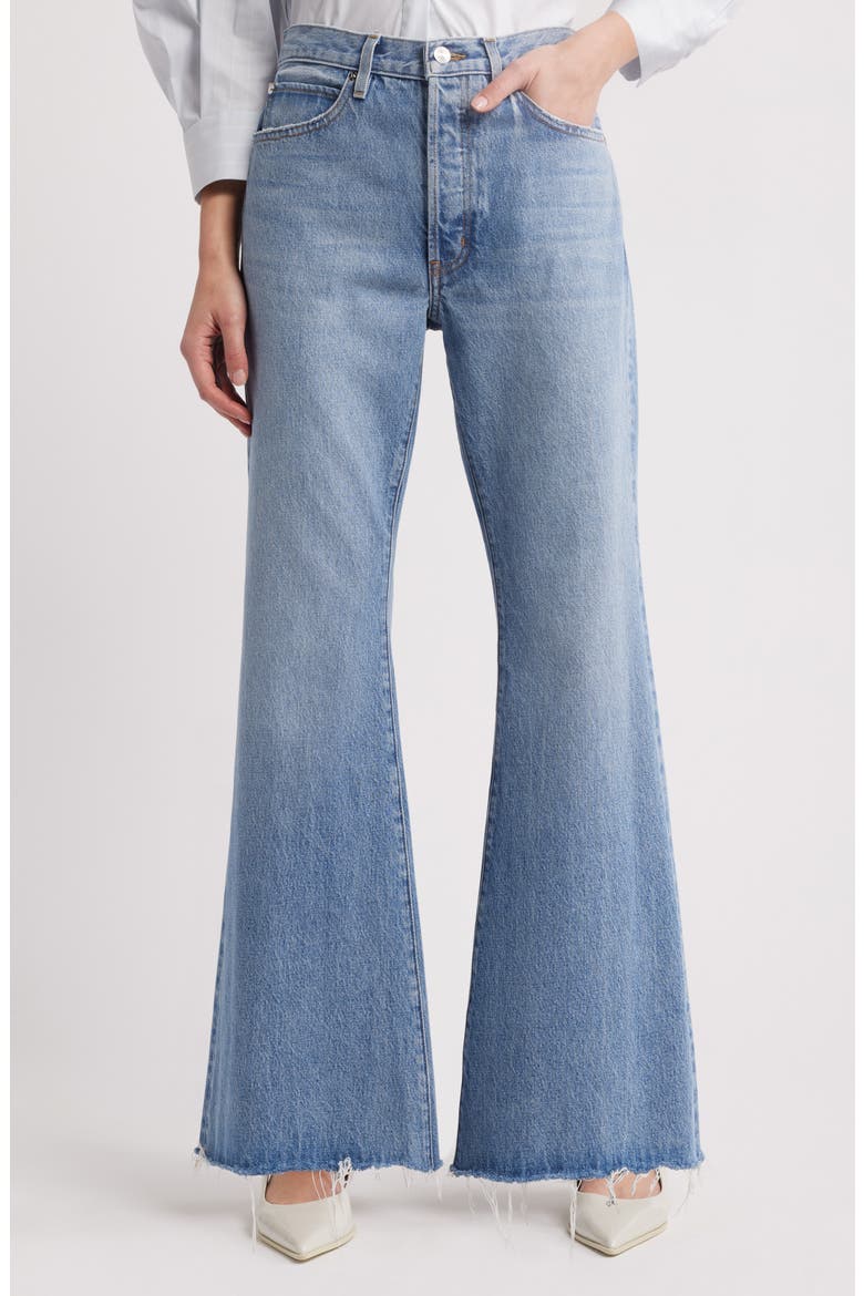 The Pixie Lax Frayed High Waist Flare Jeans, Main, color, ALDERTON RAW FRAY