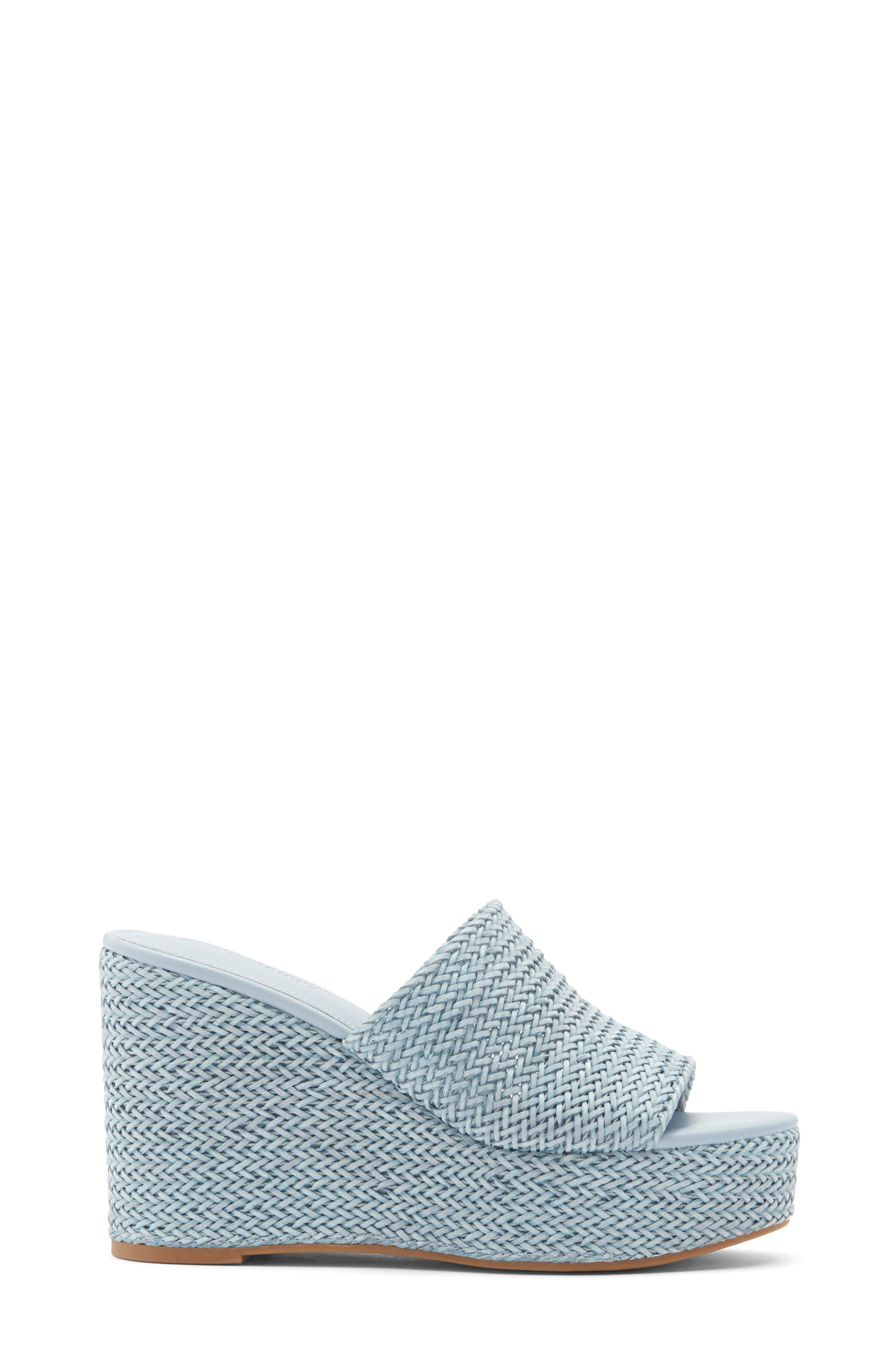 Cassi Platform Wedge Slide Sandal, Alternate, color, BLUE