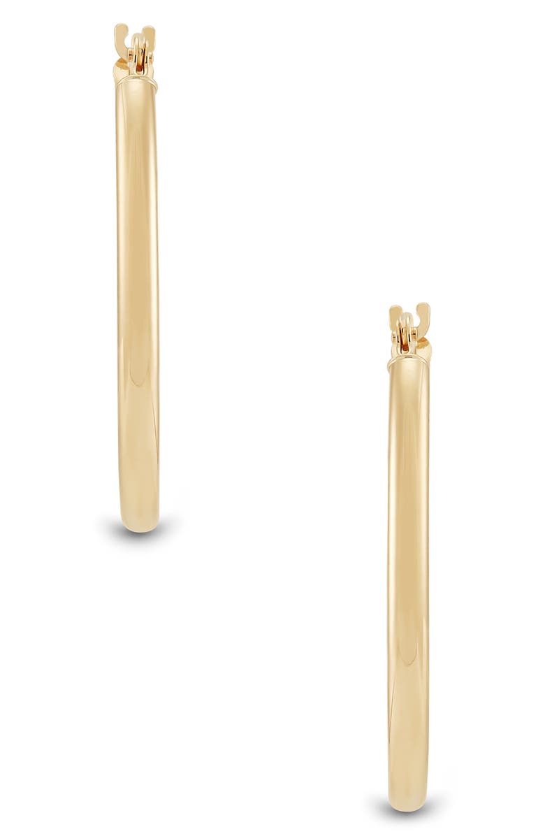 Frankie & Zoe 10K Yellow Gold Oval Tube Hoop Earrings, Alternate, color, Yellow Gold