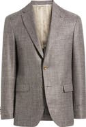 Jack Victor Midland Contemporary Fit Slub Wool & Silk Blend Mélange Sport Coat