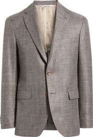 Jack Victor Midland Contemporary Fit Slub Wool & Silk Blend Mélange Sport Coat