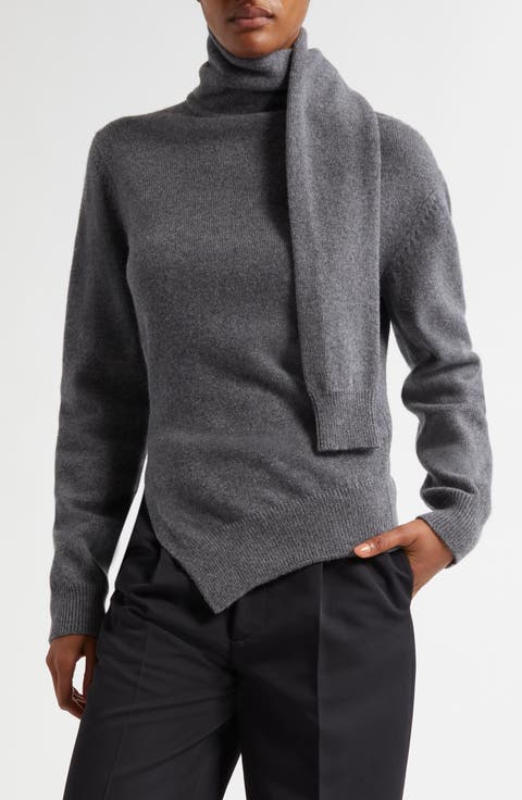 Twisted Scarf Wool & Cashmere Sweater