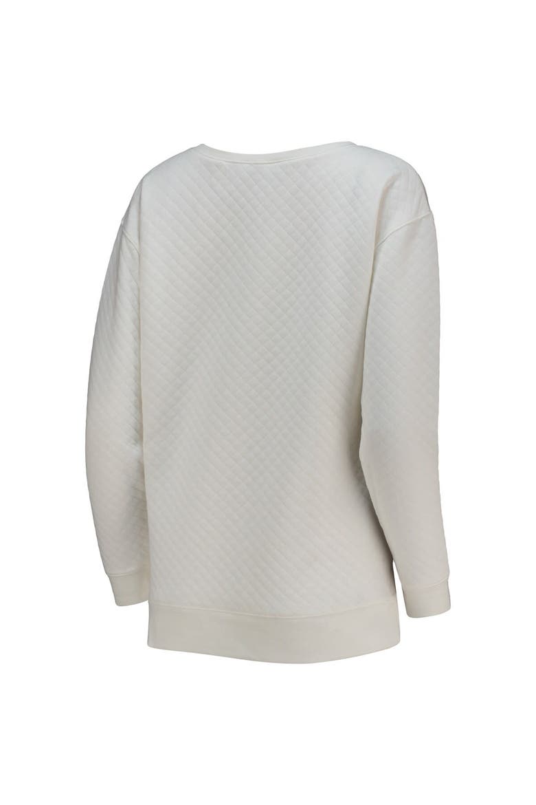 Women's Concepts Sport White/Cream Miami Marlins Quilted Pullover Sweatshirt, Alternate, color, White