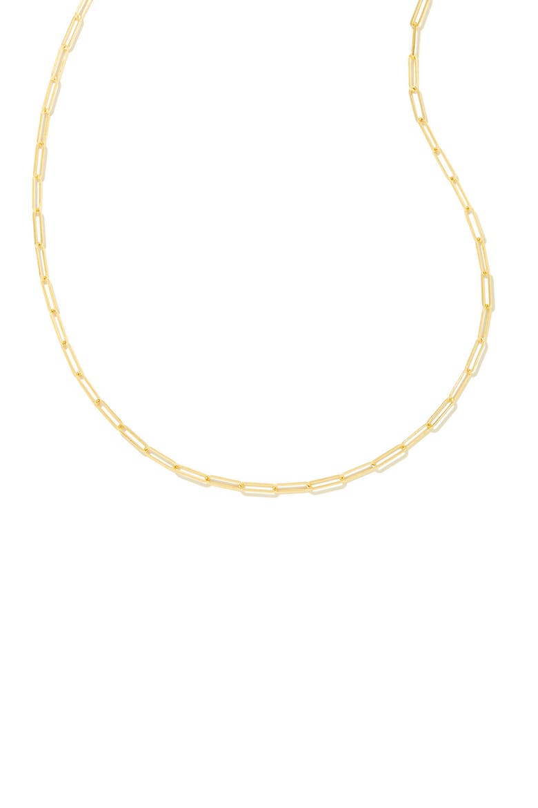 Courtney Paper Clip Chain Necklace, Alternate, color, GOLD