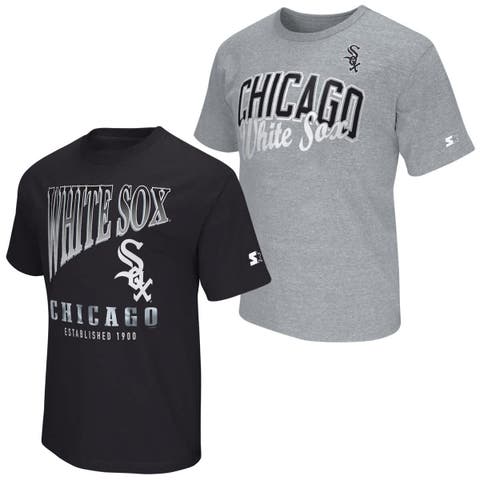 Men's Starter  Black/Heather Gray Chicago White Sox Two-Pack T-Shirt Set
