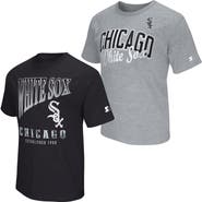 STARTER Men's Starter  Black/Heather Gray Chicago White Sox Two-Pack T-Shirt Set