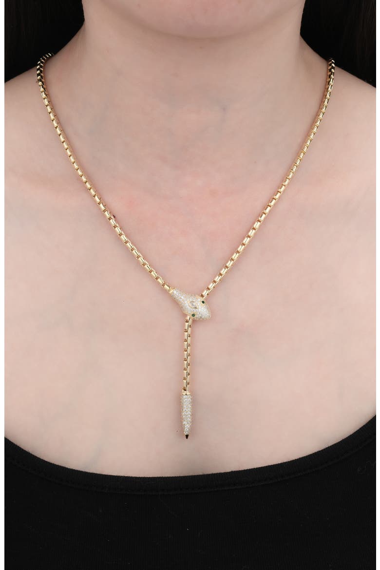 Emilia Snake Lariat, Alternate, color, GOLD
