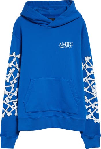 【関税&送料込】Amiri Stacked Bones Print Hoodie AMIRI Bones Stacked Logo-Appliquéd Printed Cotton-Jersey