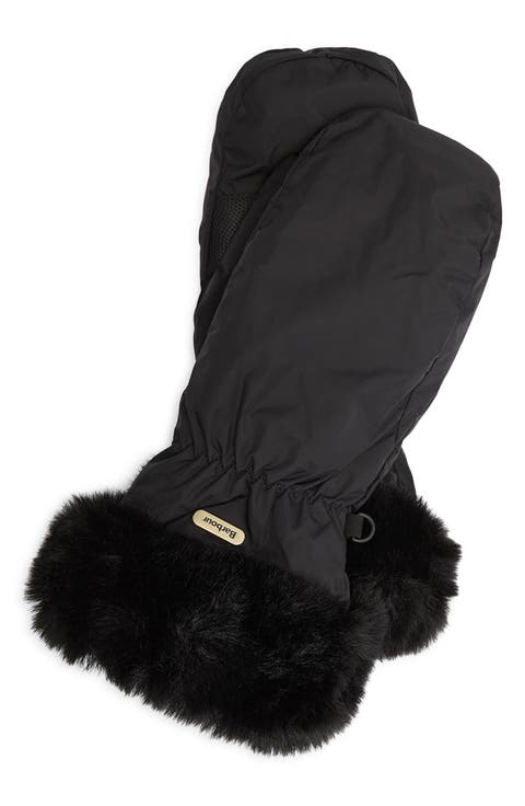 Primrose Faux Fur Trim Waterproof Mittens