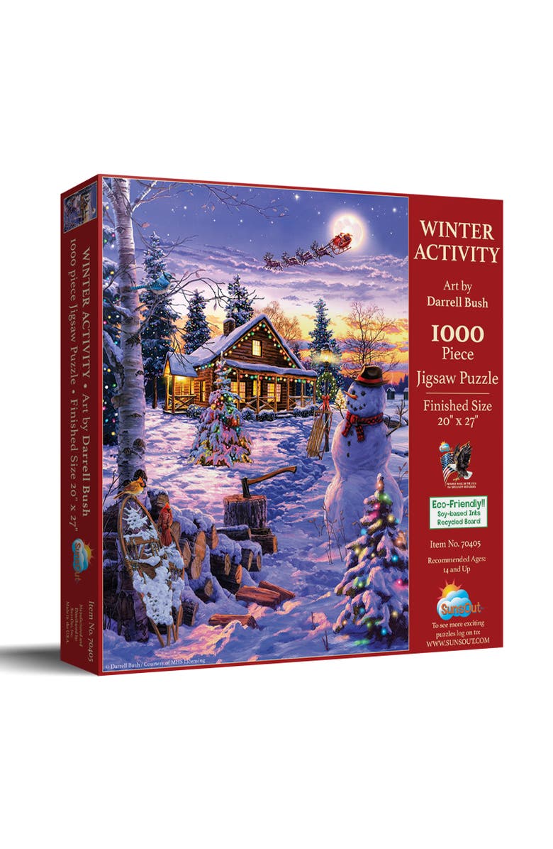 Sunsout Winter Activity 1000 piece Jigsaw Puzzle for Adults, Main, color, Multicolor