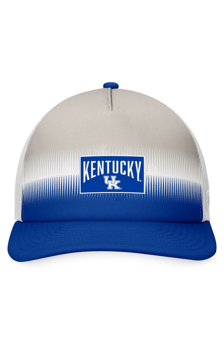 TOP OF THE WORLD Men's Top of the World Royal/Gray Kentucky Wildcats Daybreak Foam Trucker Adjustable Hat, Alternate, color, Royal