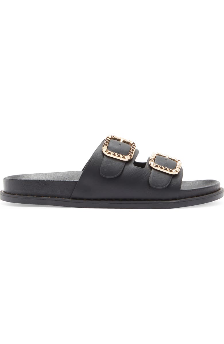 TOP MODA Sailor Double Strap Slide Sandal, Alternate, color, Black