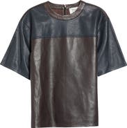 TWP Two-Tone Leather T-Shirt