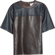 TWP Two-Tone Leather T-Shirt