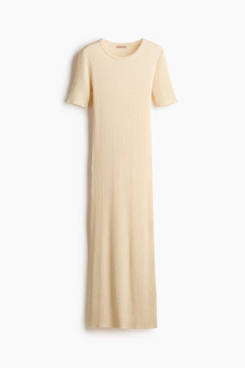 Rib-knit T-shirt Dress