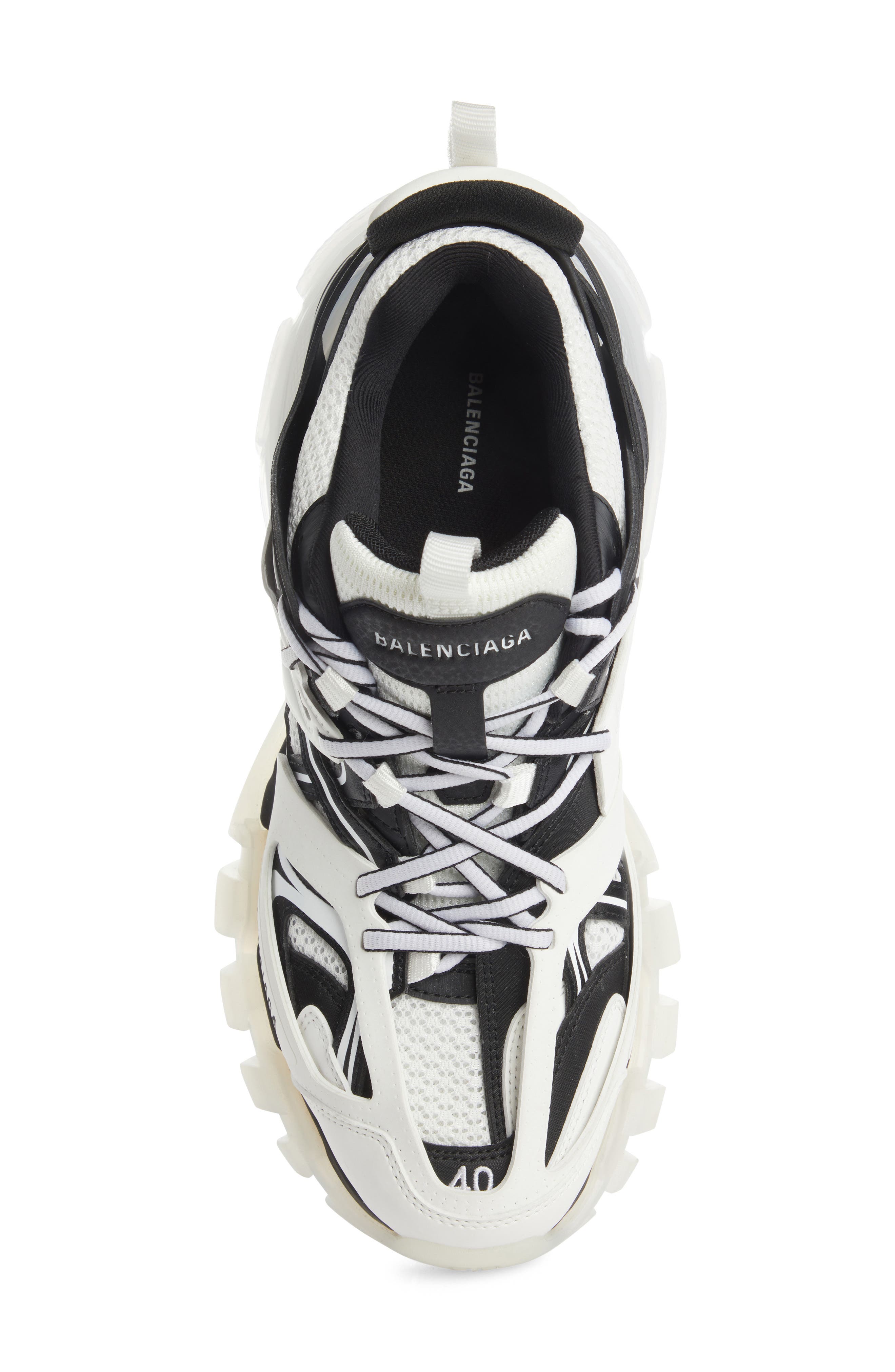Balenciaga Track Bicolor Clear Sole Sneaker, Alternate, color, 