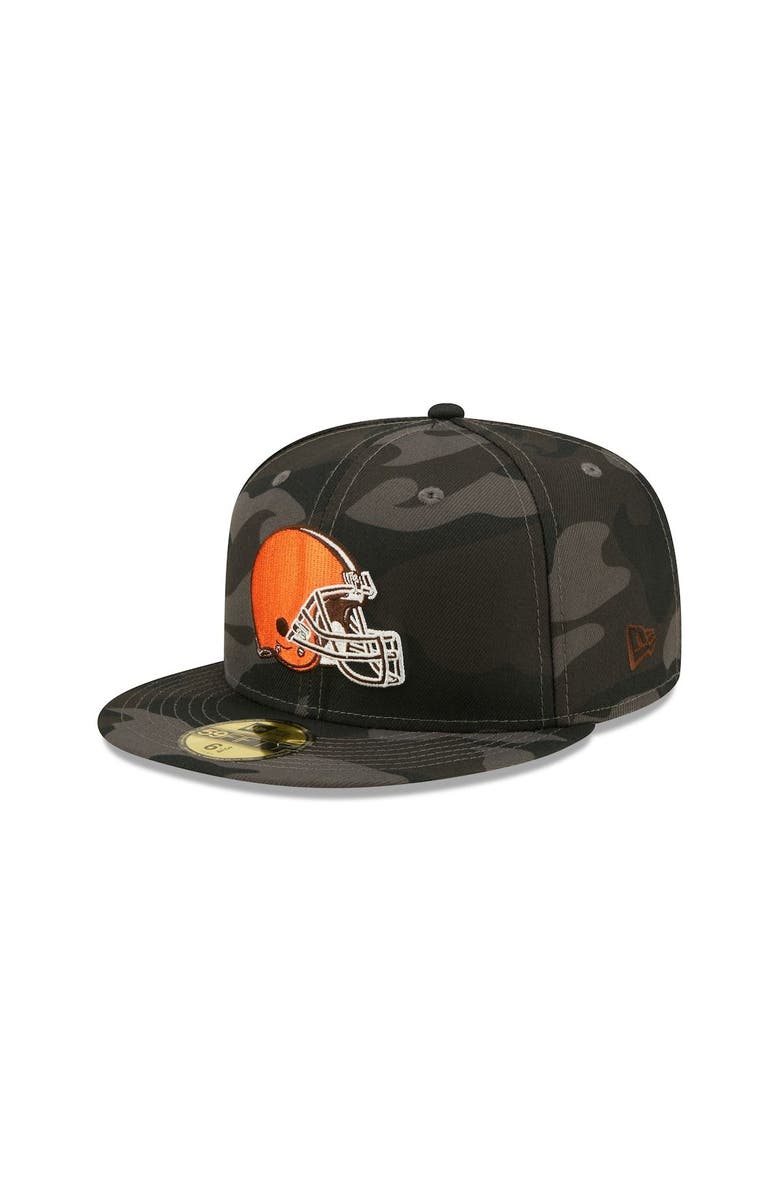 New Era Men's New Era Black Cleveland Browns  Camo 59FIFTY Fitted Hat, Main, color, Black