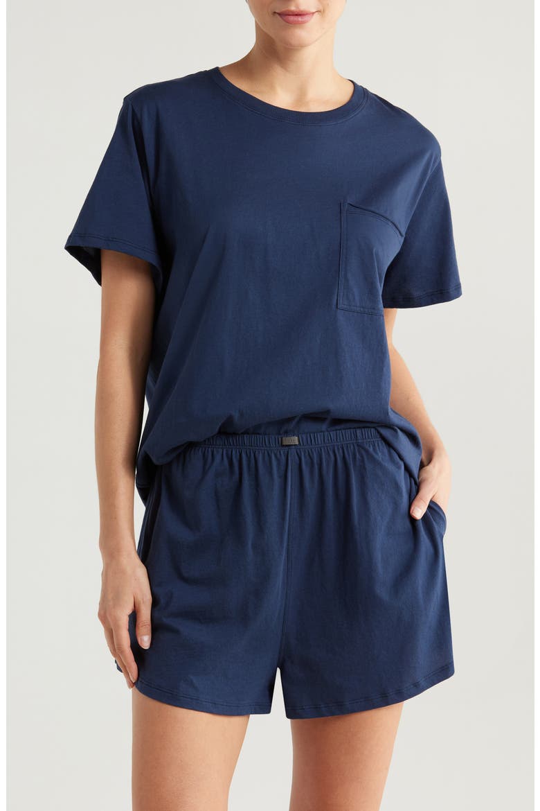 Organic Pima Cotton Short Pajamas, Main, color, DEEP BLUE