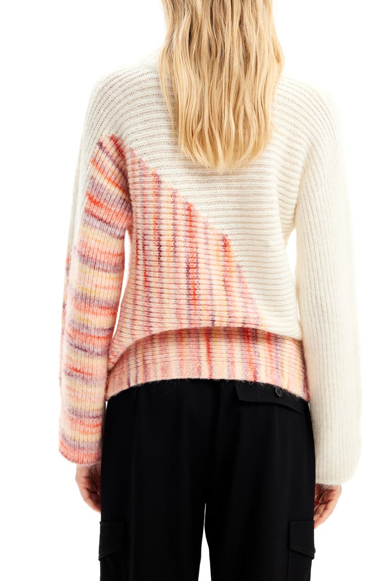Asymmetric Design Pullover, Alternate, color, WHITE