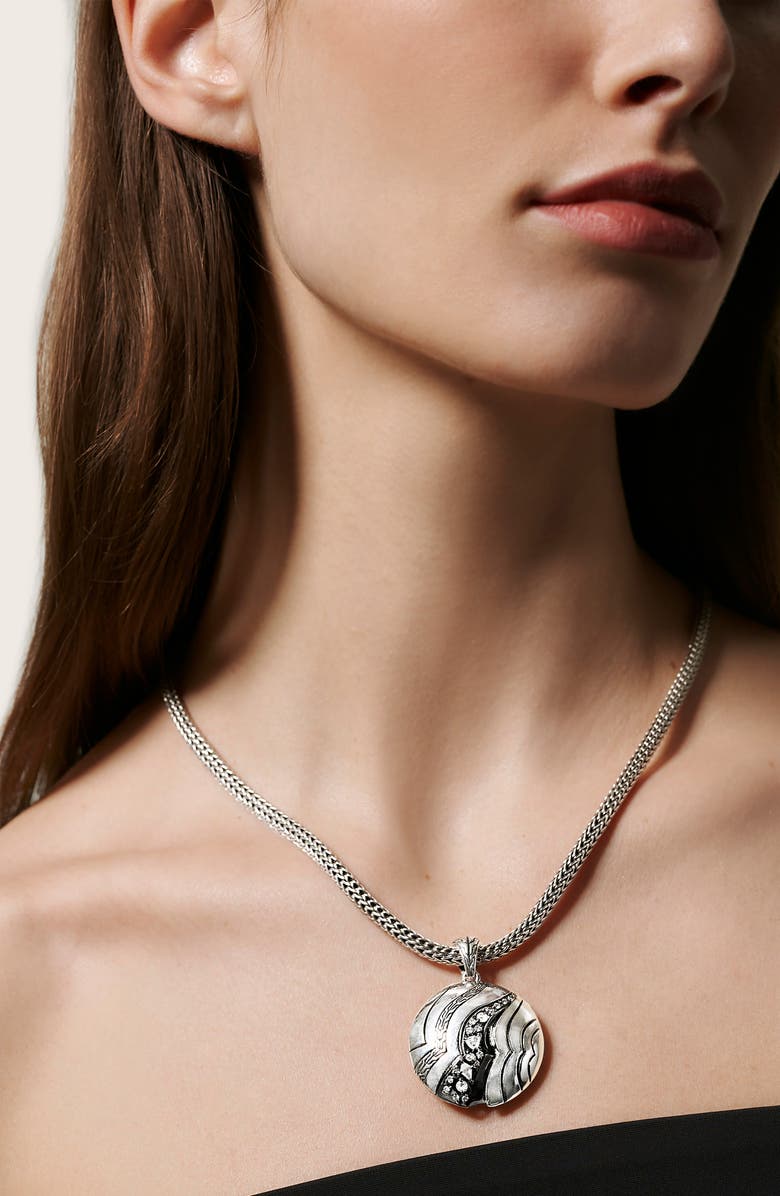 John Hardy Lahar Pendant with Diamonds, Alternate, color,