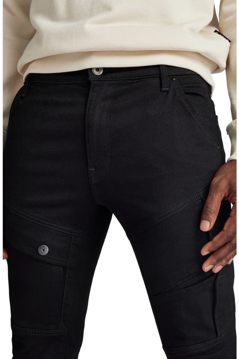Airblaze 3D Skinny Jeans, Alternate, color, PITCH BLACK