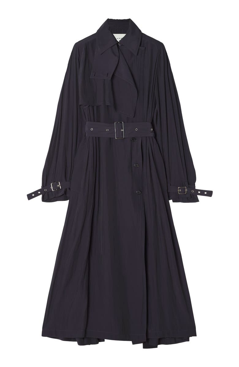 Lanvin Trench In Charmeuse, Alternate, color, Montana