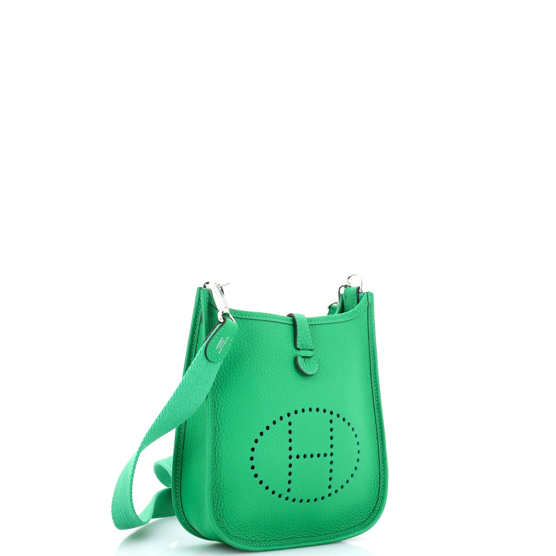 Pre-Owned Hermes Evelyne Bag Gen III Clemence TPM, Alternate, color, Green