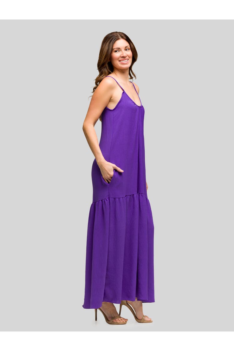 Lightweight Spaghetti Strap Pocket Maxi Dress, Alternate, color, Purple