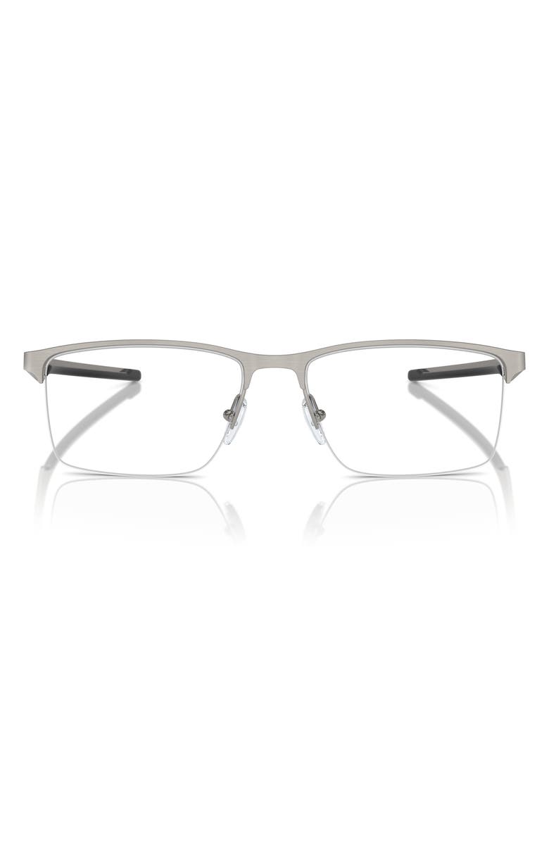 Scuderia Ferrari 57mm Rectangle Optical Glasses, Main, color, Brushed Gunmetal / Demo Lens