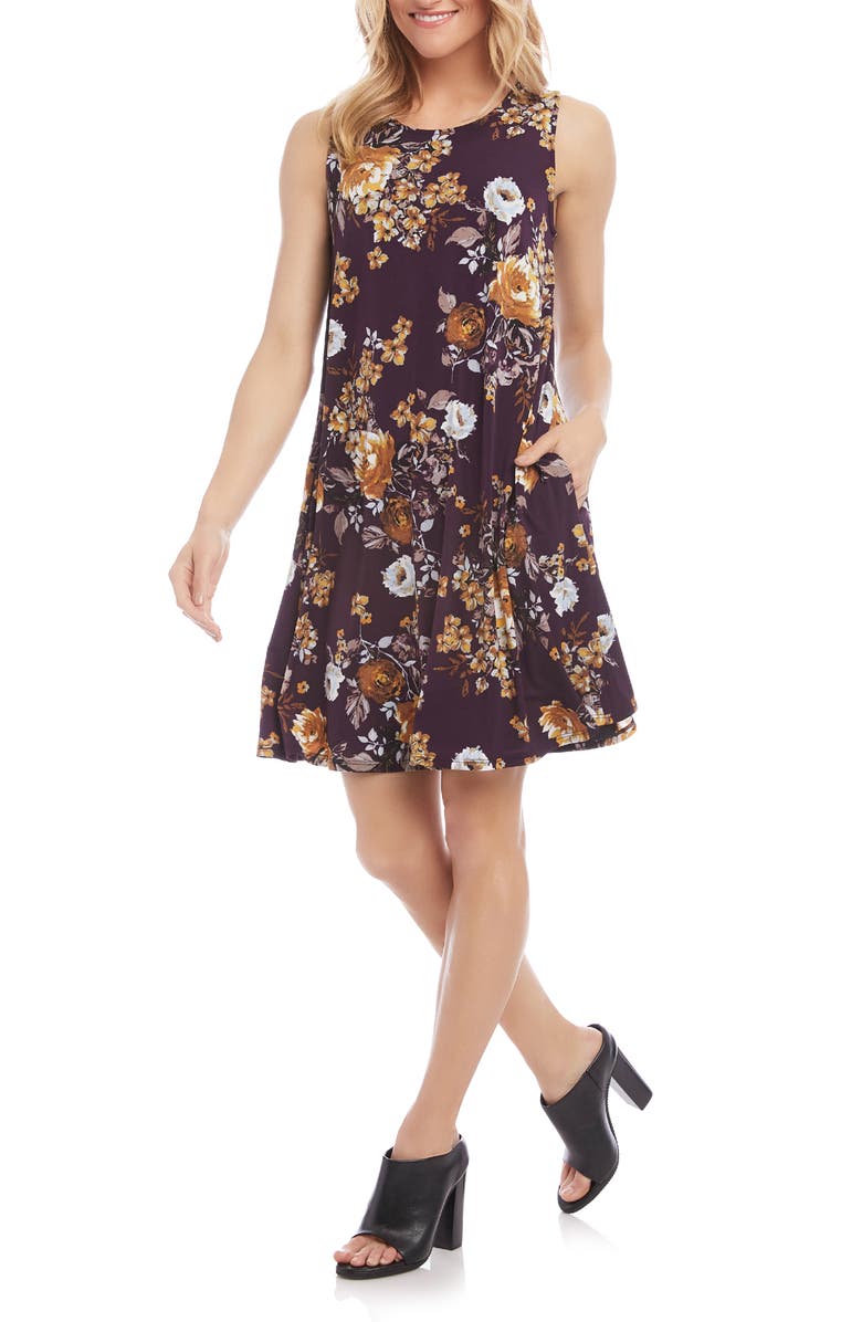 Karen Kane Chloe Floral Print Shift Dress, Alternate, color, 