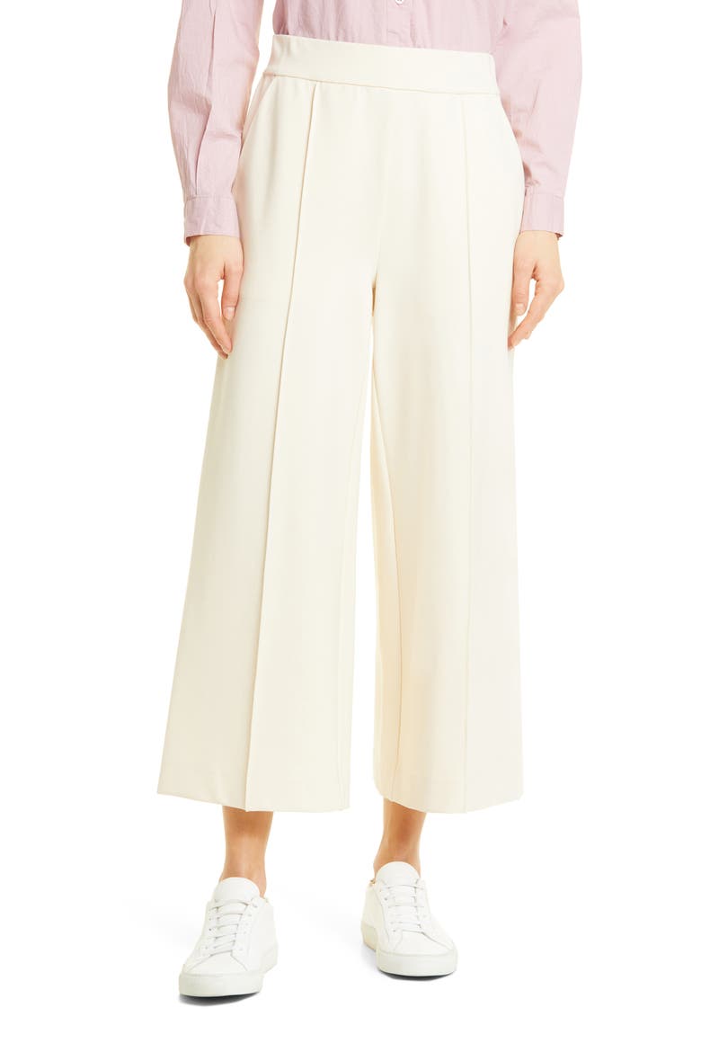 Piana Pintuck Pleat Pull-On Pants, Main, color, WHITECAP