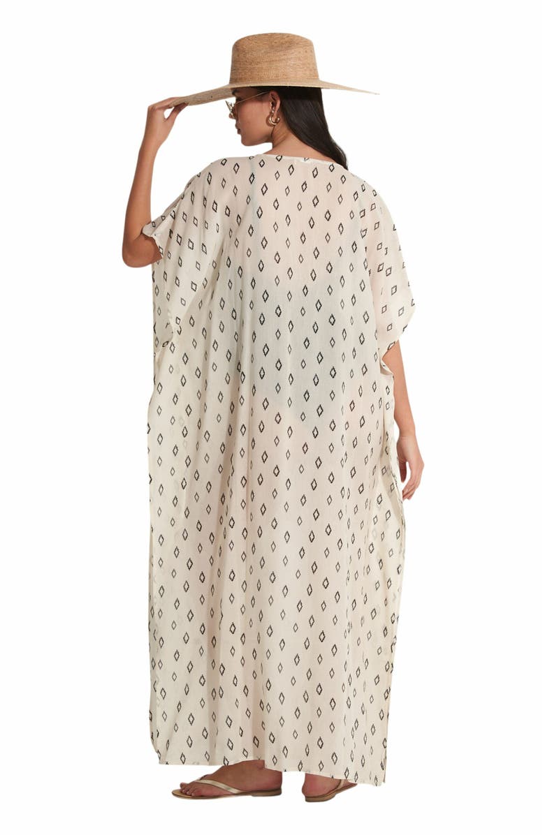 Gottex Beach Life MAYA LACE UP MAXI SWIM COVER UP KAFTAN, Alternate, color, 